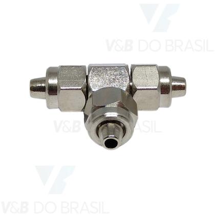 CONEXÃO TEE (COM PORCAS) 3,3MM