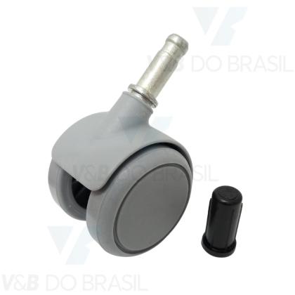 RODÍZIO PARA MOCHO CINZA COM BUCHA PISTA EM PU